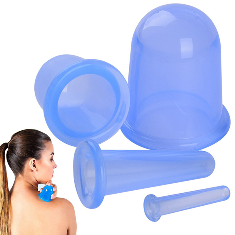 God brug Silikone Vakuum Facial Cupping Massage Cups Set