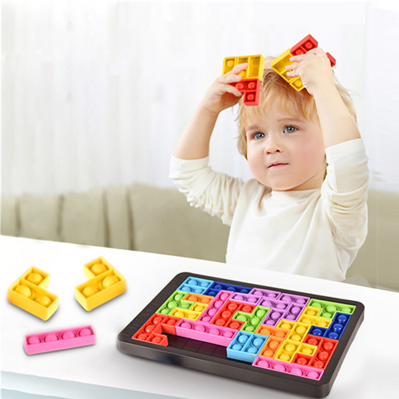 Uddannelseslegetøj Silicone Puzzle Push Pop Toys For Children